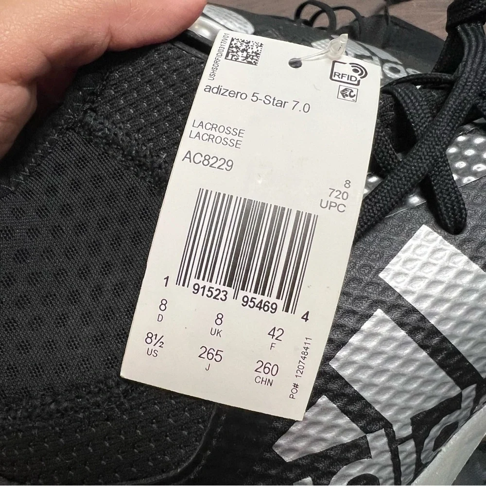 New Adidas‎ Adizero 5 Star 7.0 Mid TD Team Football Cleats Black